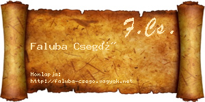 Faluba Csegő névjegykártya